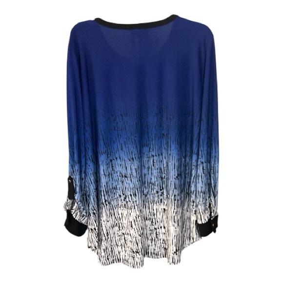 Elegant Blue and White Ombre Women's Tunic - Picture 2 of 6